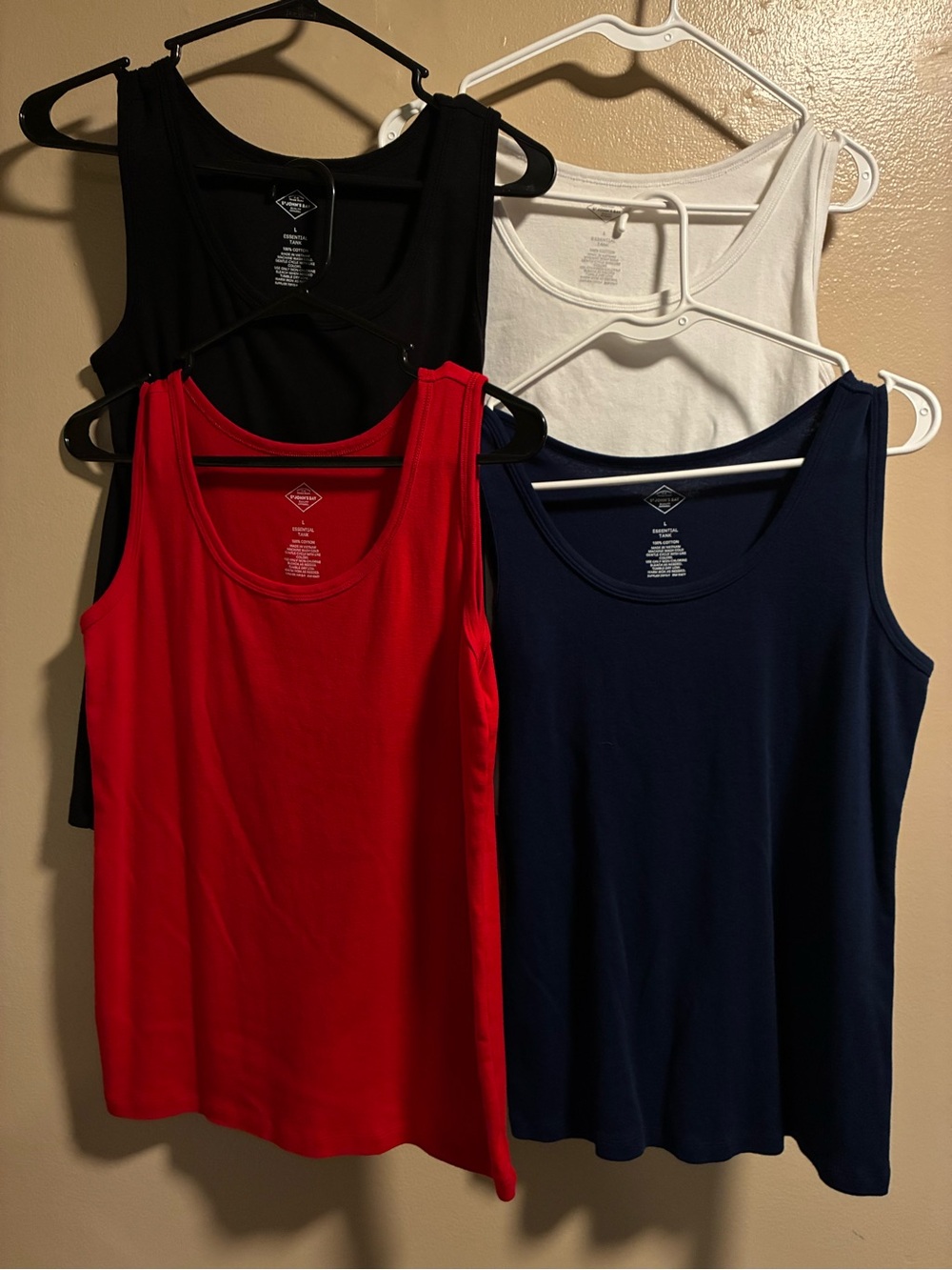 St. John's Bay Tank Top Set in Red, Black, White & Navy